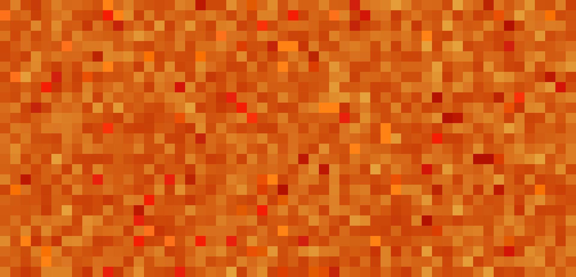 Pixelated lava texture in glowing 8 bit style vector