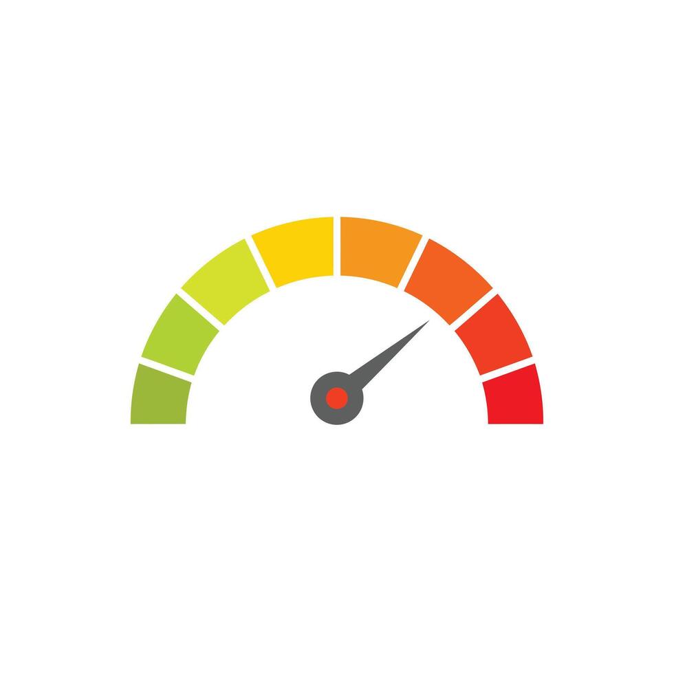 Gauge Meter Indicator Illustration Displaying Performance vector