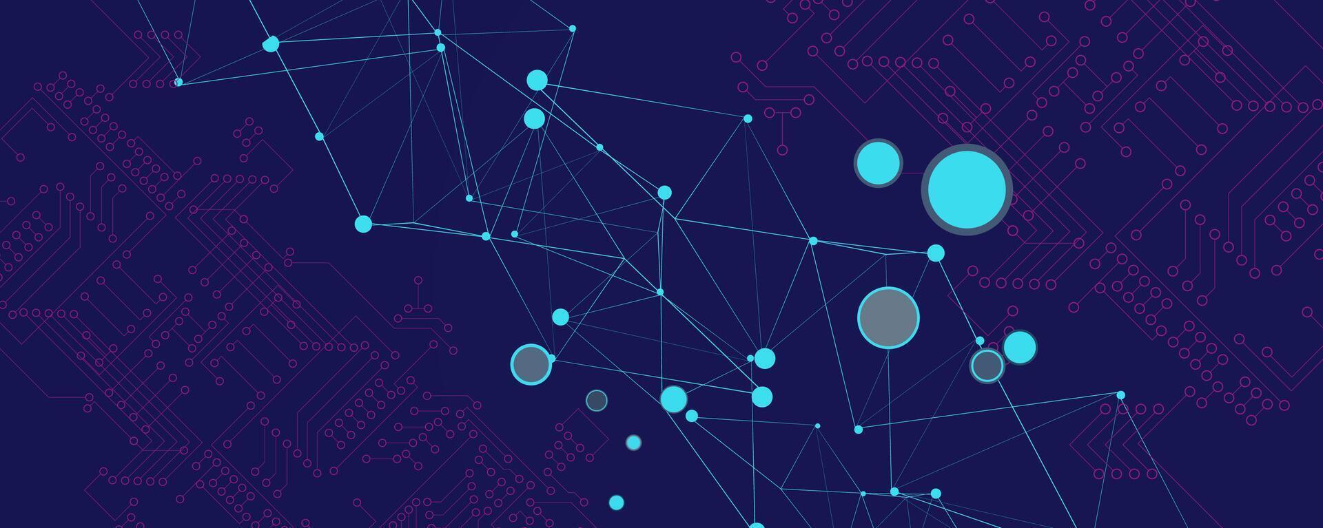 Abstract tech background. Futuristic technology interface for business and science presentation vector