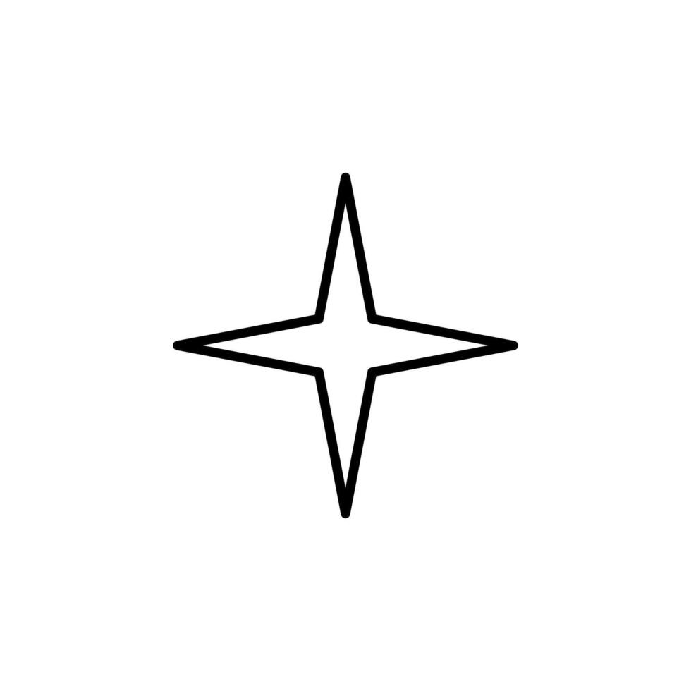 Star Badge Line Icon for Web Dashboard vector