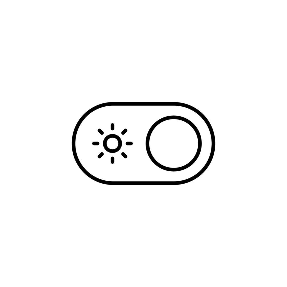 Light Display Line Icon for Web Dashboard vector