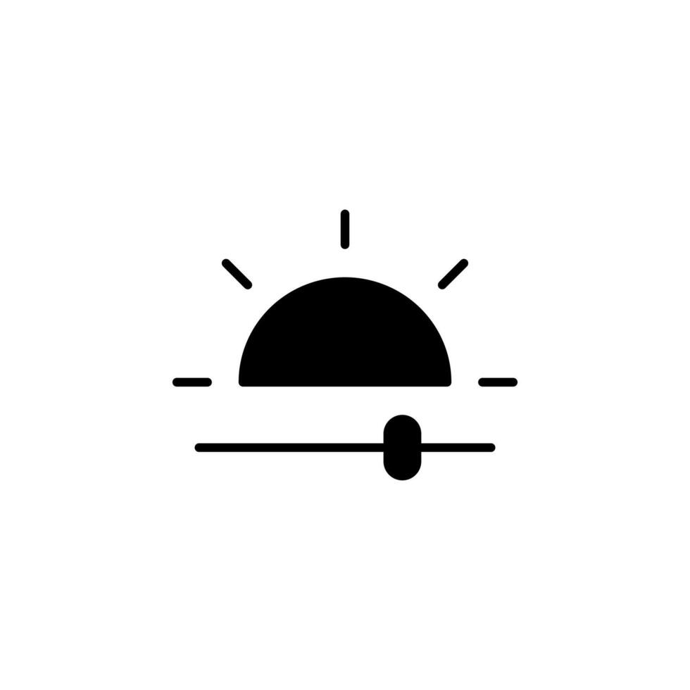Brightness Adjustment Solid Icon for Web Dashboard vector