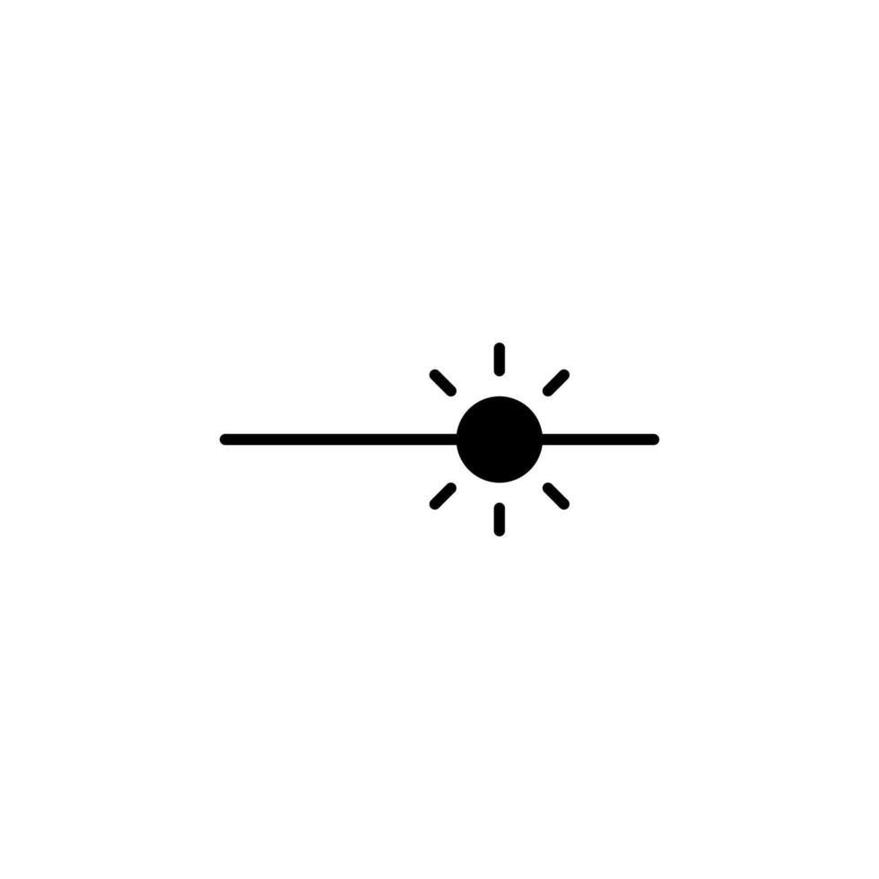 Brightness Control Solid Icon for Mobile Interface vector