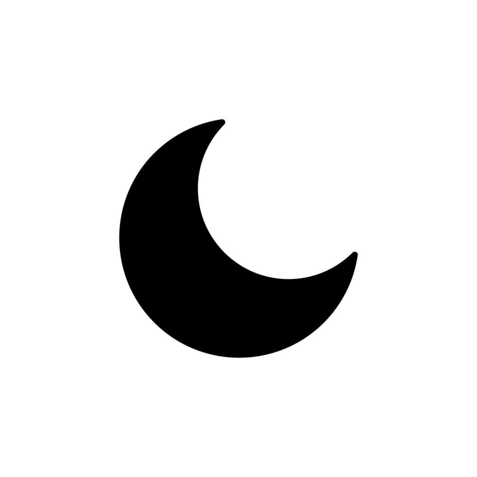 Dark Mode Solid Icon for Mobile Interface vector