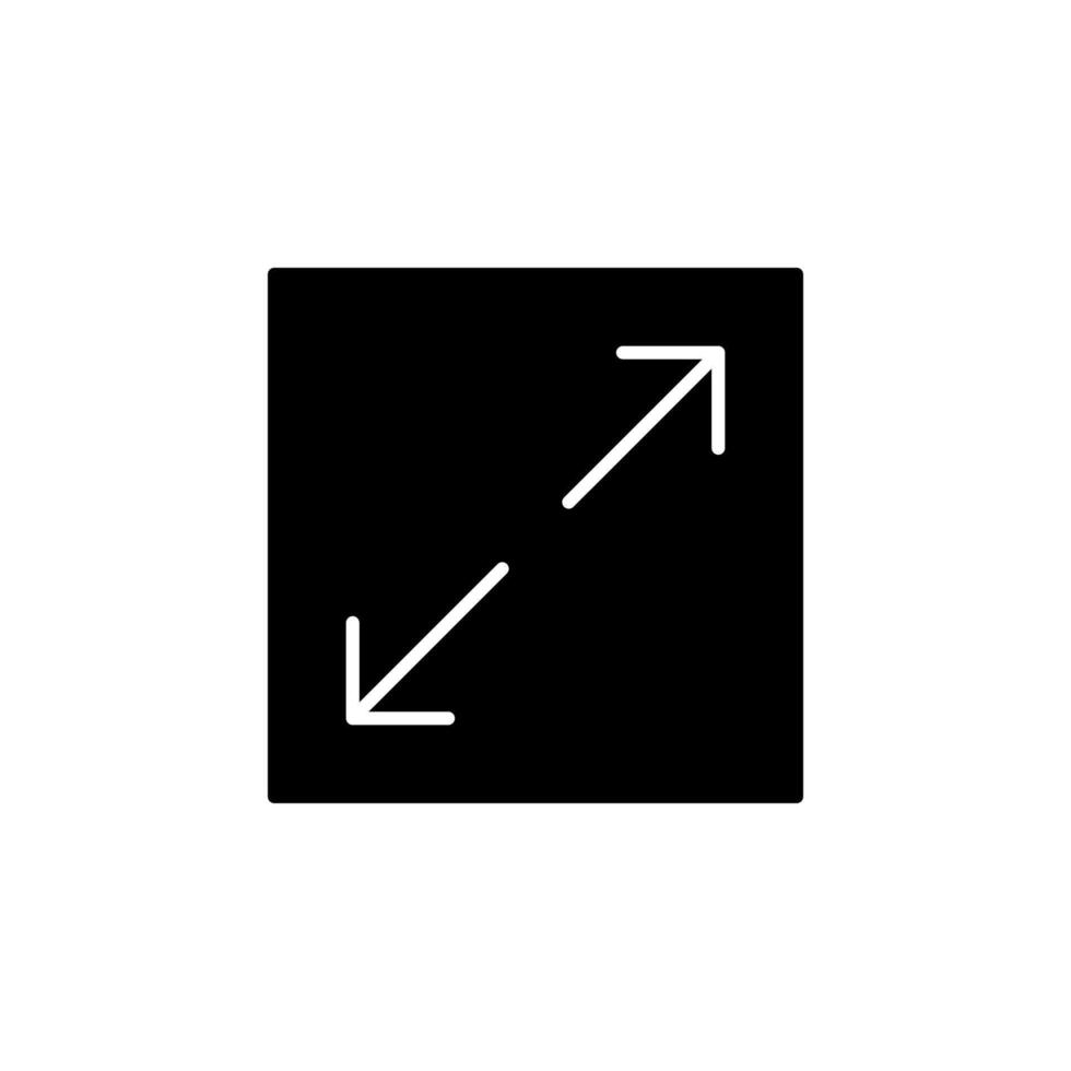 Enter Fullscreen Solid Icon for Web Dashboard vector