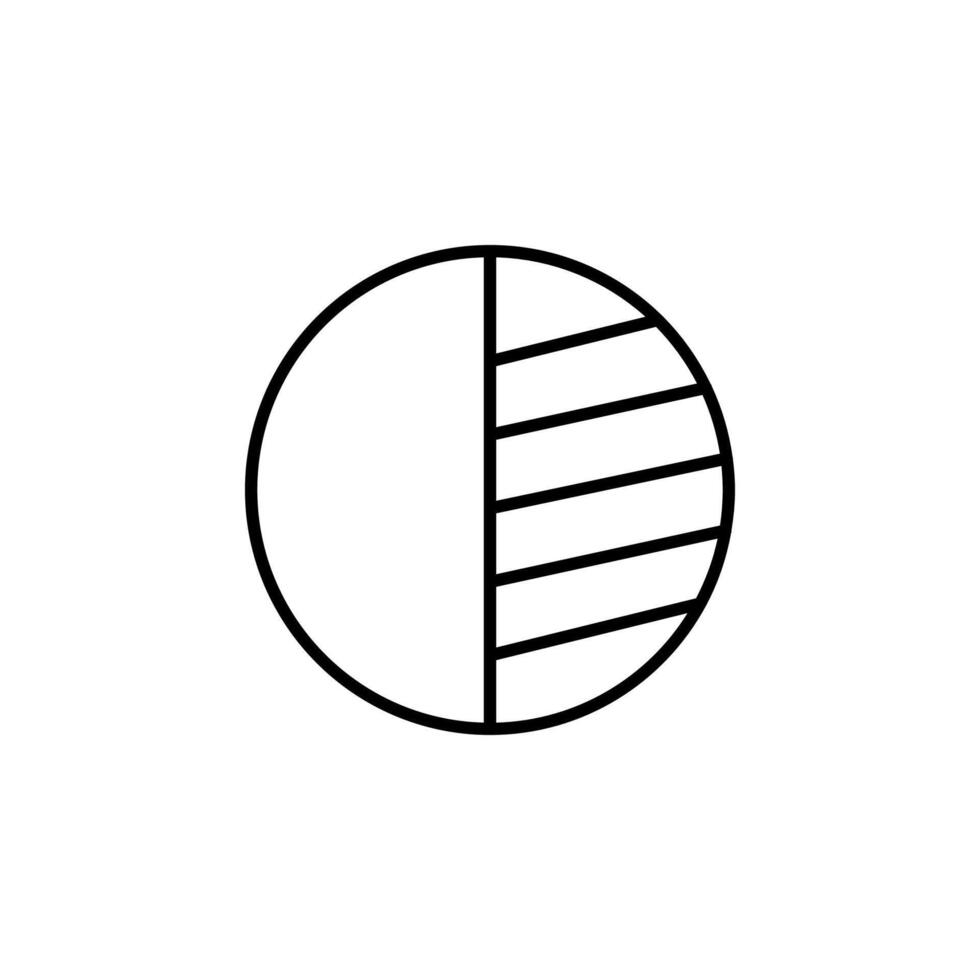 Display Contrast Line Icon for Web Dashboard vector