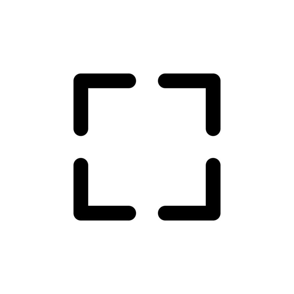 Fullscreen View Solid Icon for Smart Device vector