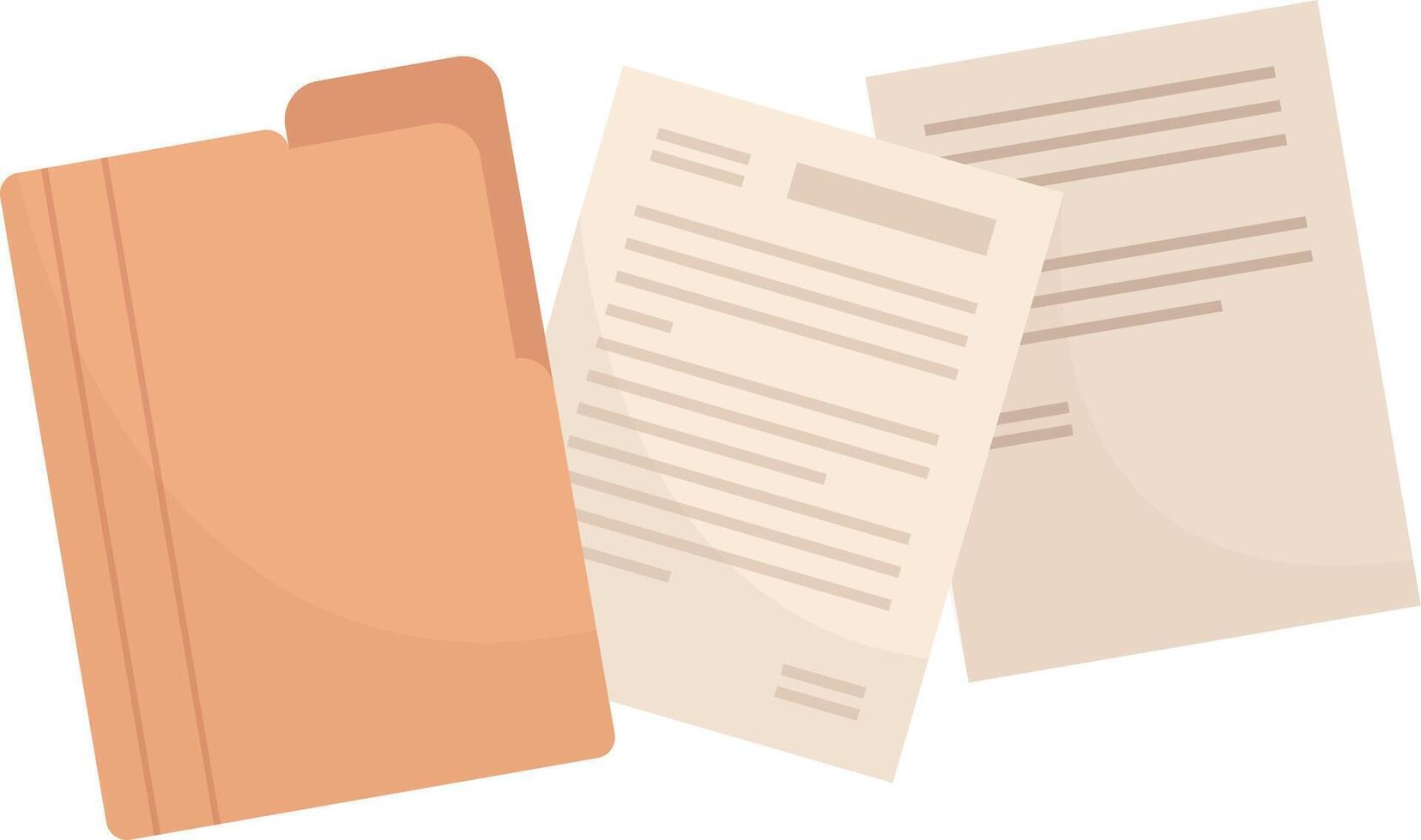 Folder With Documents Icon vector