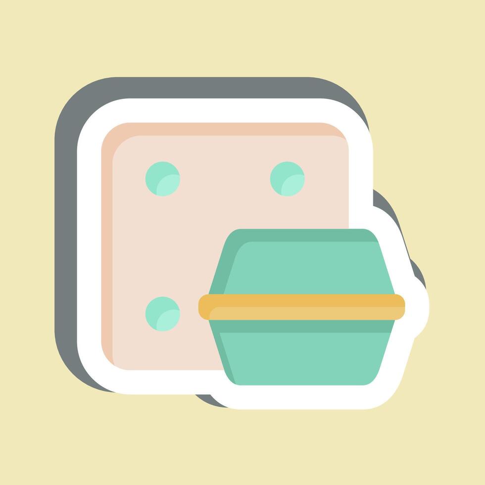 Sticker Styrofoam. related to Waste Sorting symbol. design editable vector