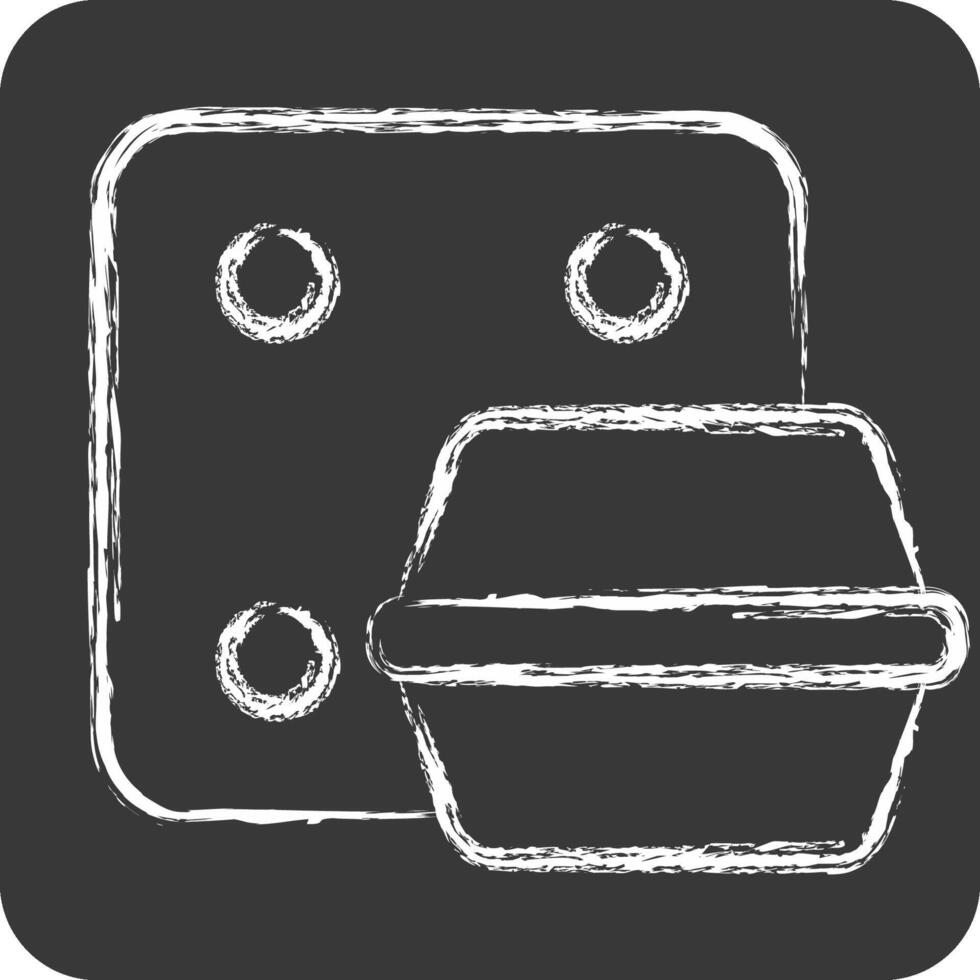 Icon Styrofoam. related to Waste Sorting symbol. chalk Style. design editable vector