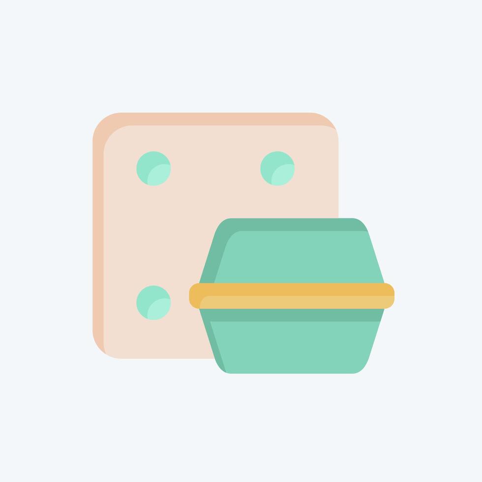 Icon Styrofoam. related to Waste Sorting symbol. flat style. design editable vector