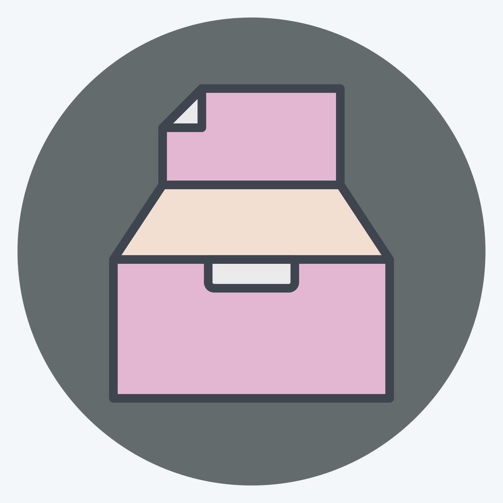 Icon Paper. related to Waste Sorting symbol. color mate style. design editable vector