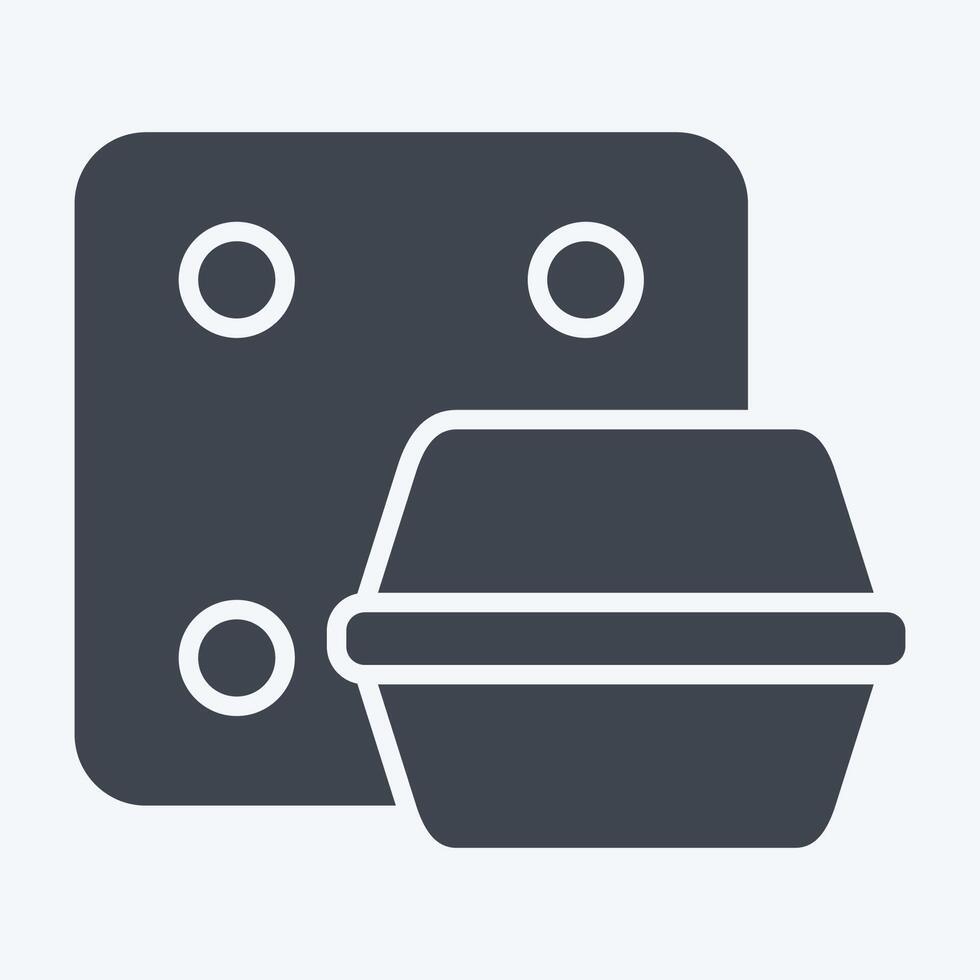 Icon Styrofoam. related to Waste Sorting symbol. glyph style. design editable vector