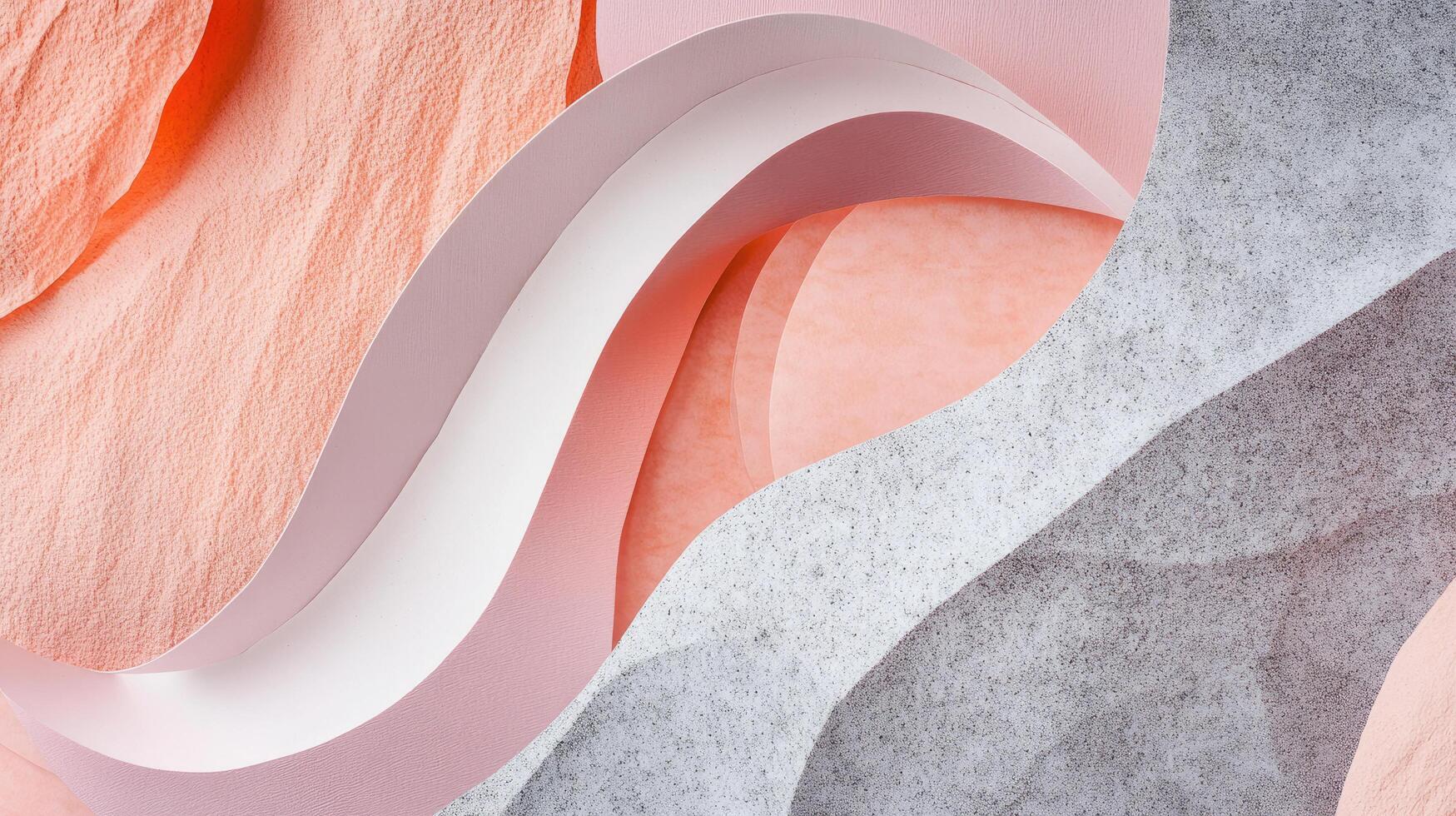 Abstract pastel layers and textured surfaces create a flowing, modern backdrop for creative projects photo