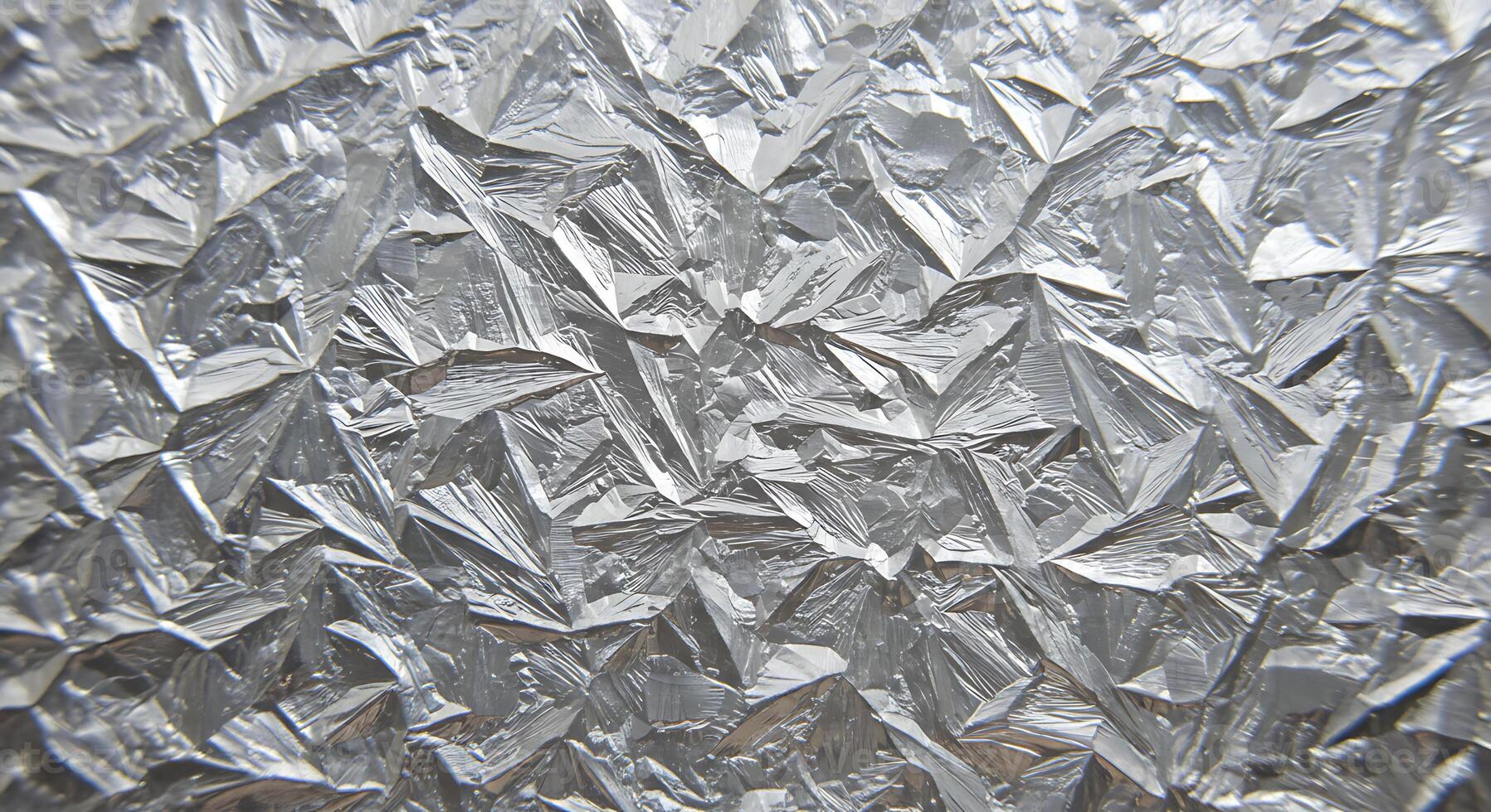 Abstract Silver Foil Texture Background with Sharp Edges. photo