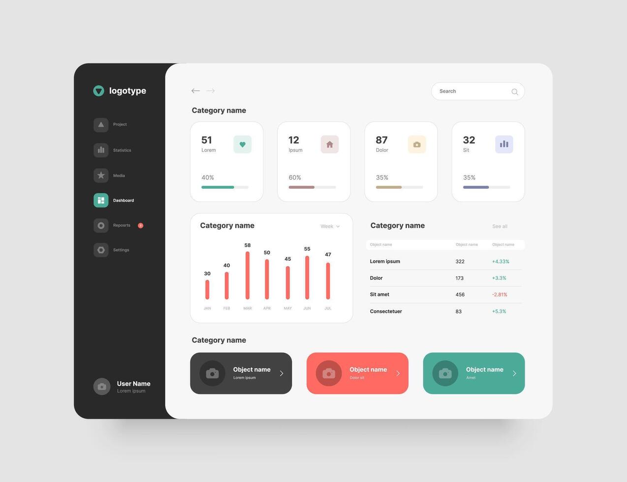 Desktop app with UI. For web application or website. Dashboard design. vector