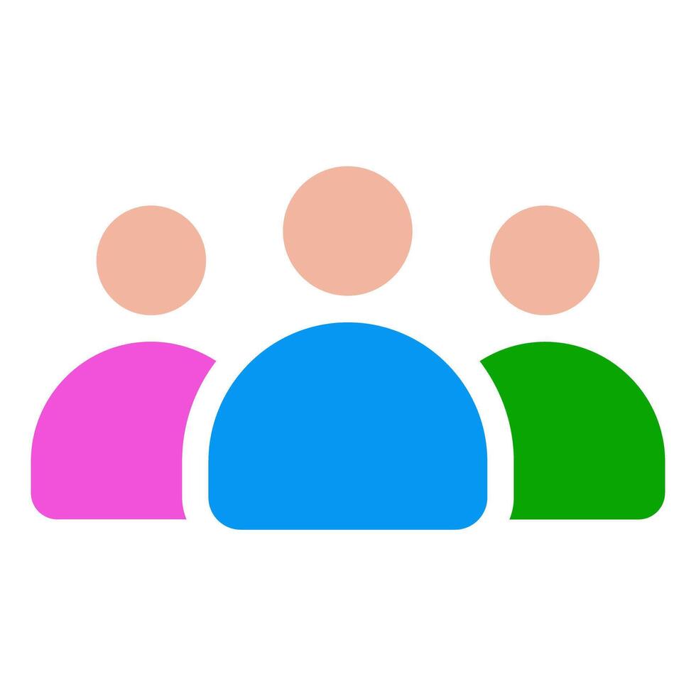 Browse icon sets. Symbol of group of people for your web site design, logo, app, UI design. User icon, silhouette isolated on white background. vector