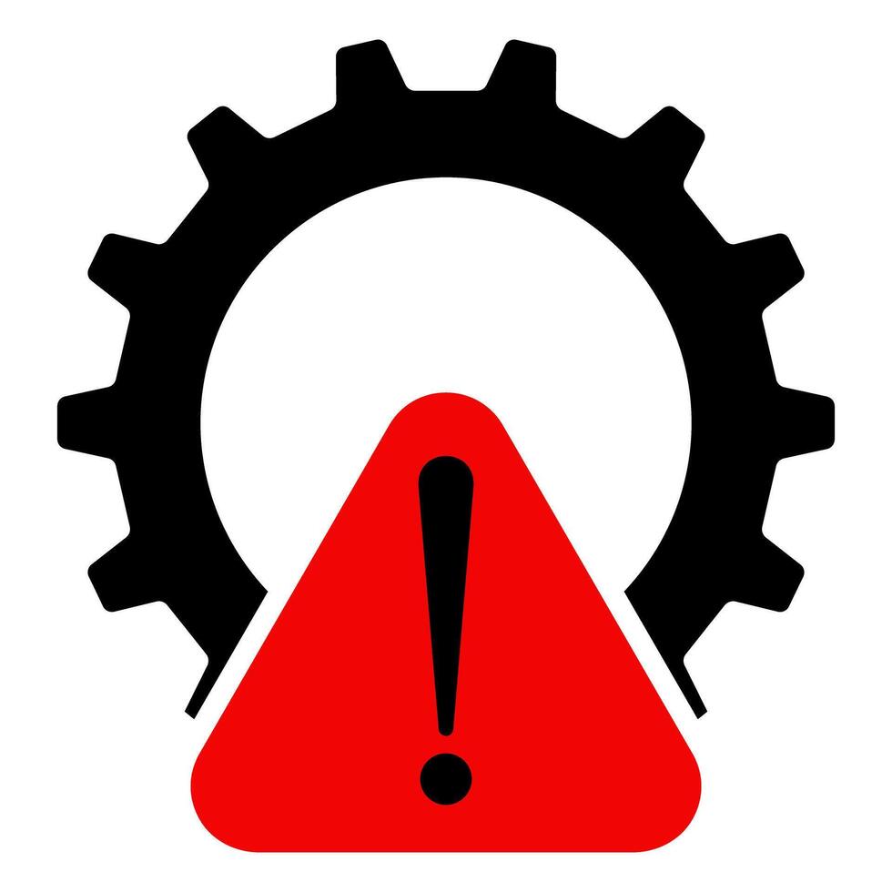 System Failure Icon Element For Design vector