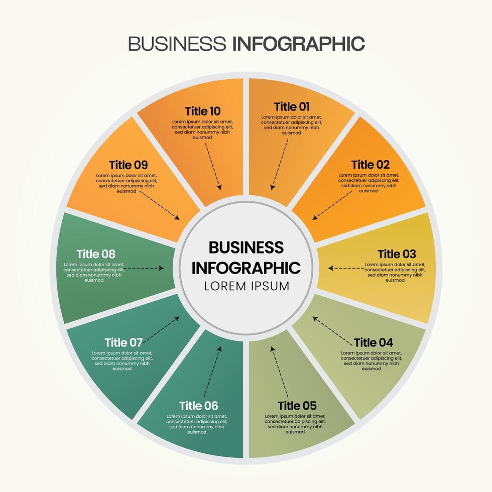 Business Infographic A Comprehensive Guide to Circular Diagram Presentations vector