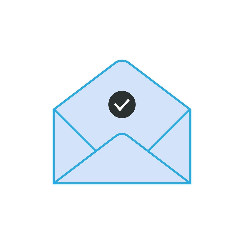 Accepted Mail Simple Icon vector