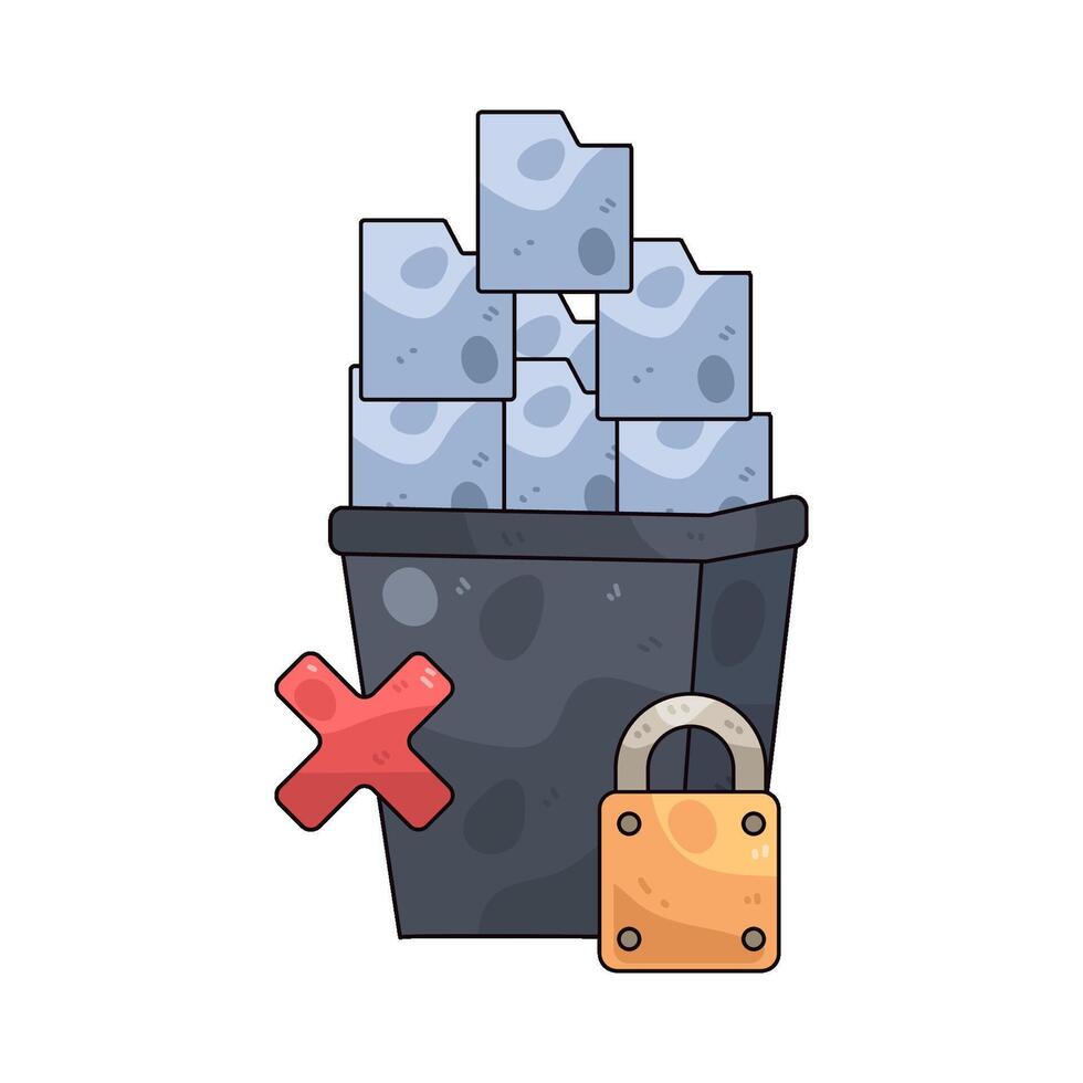 Illustration of Secure Delete vector