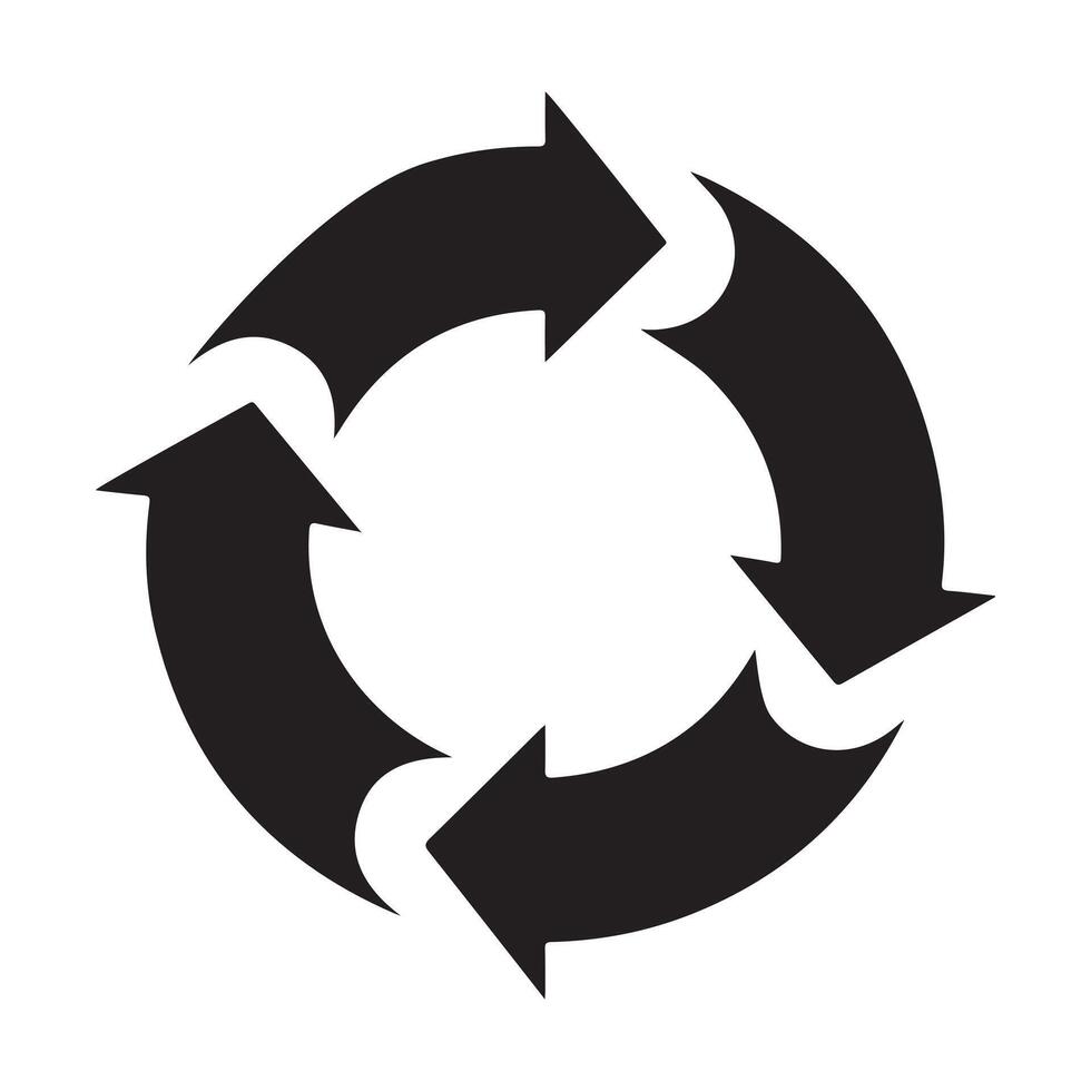 circular flecha símbolo representando continuo proceso vector