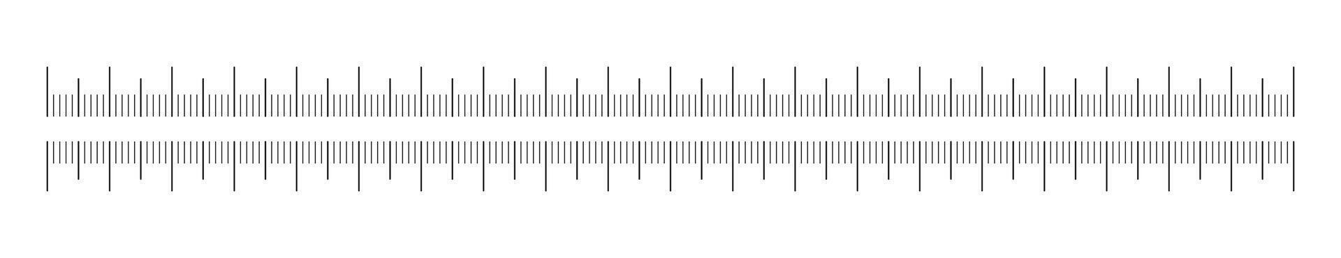 Ruler scale 20 centimeters without numbers. Measuring chart with 200 mm. Ruler scale, sewing tool template. Length measurement height, distance, math. vector