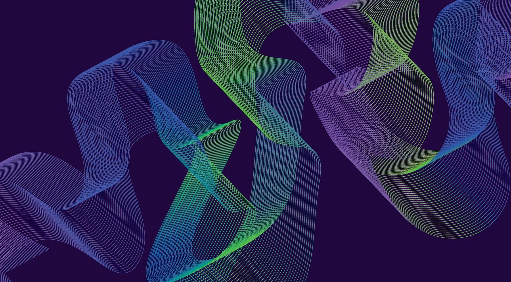 Abstract Blend Lines Wavy Curved Background Gradient Design Illustration vector