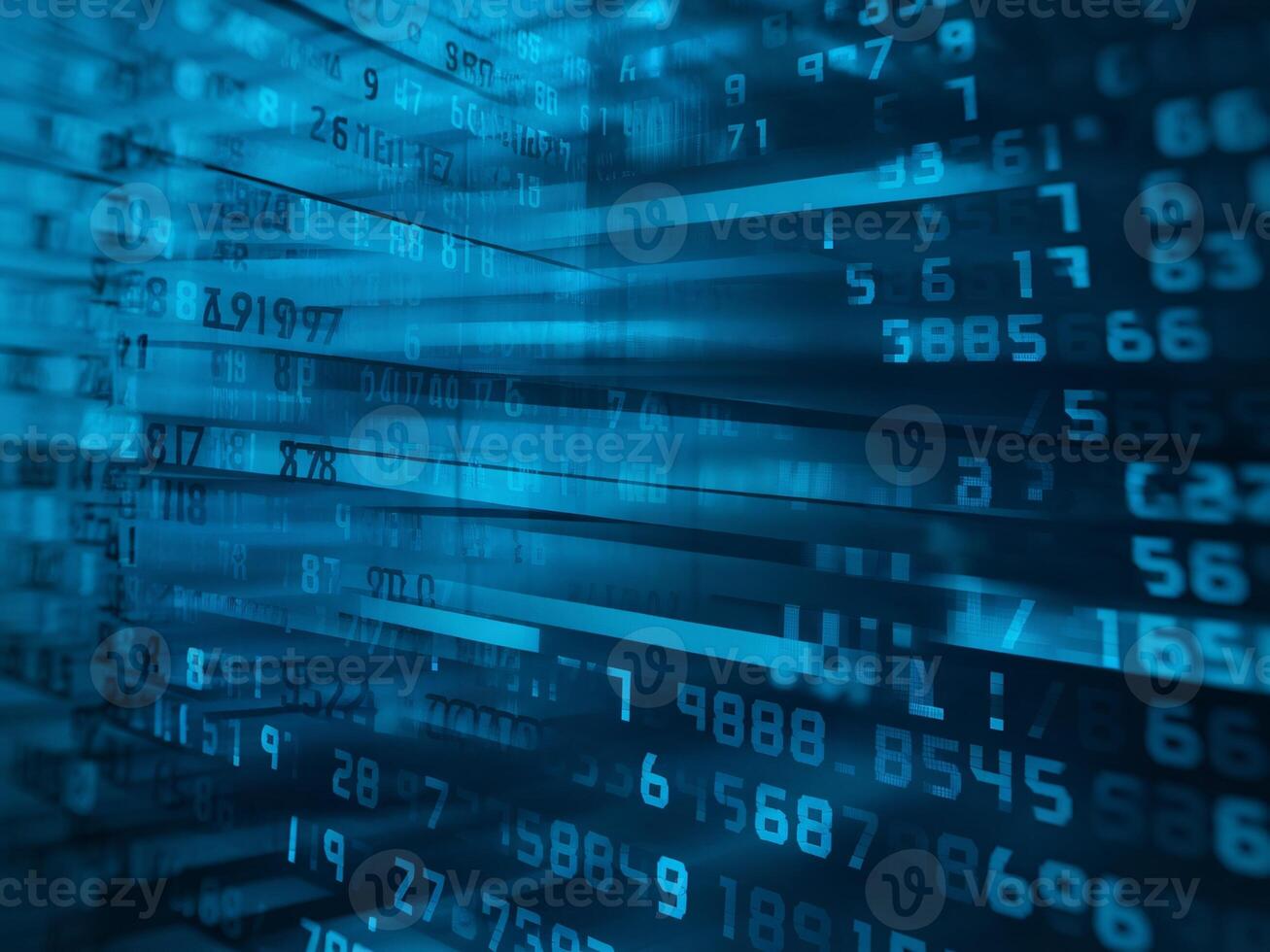 Abstract blue digital data streams creating a dynamic and futuristic technology backdrop. photo