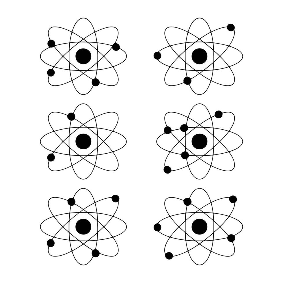 Atomic Orbitals With Electrons In Motion nucleus vector