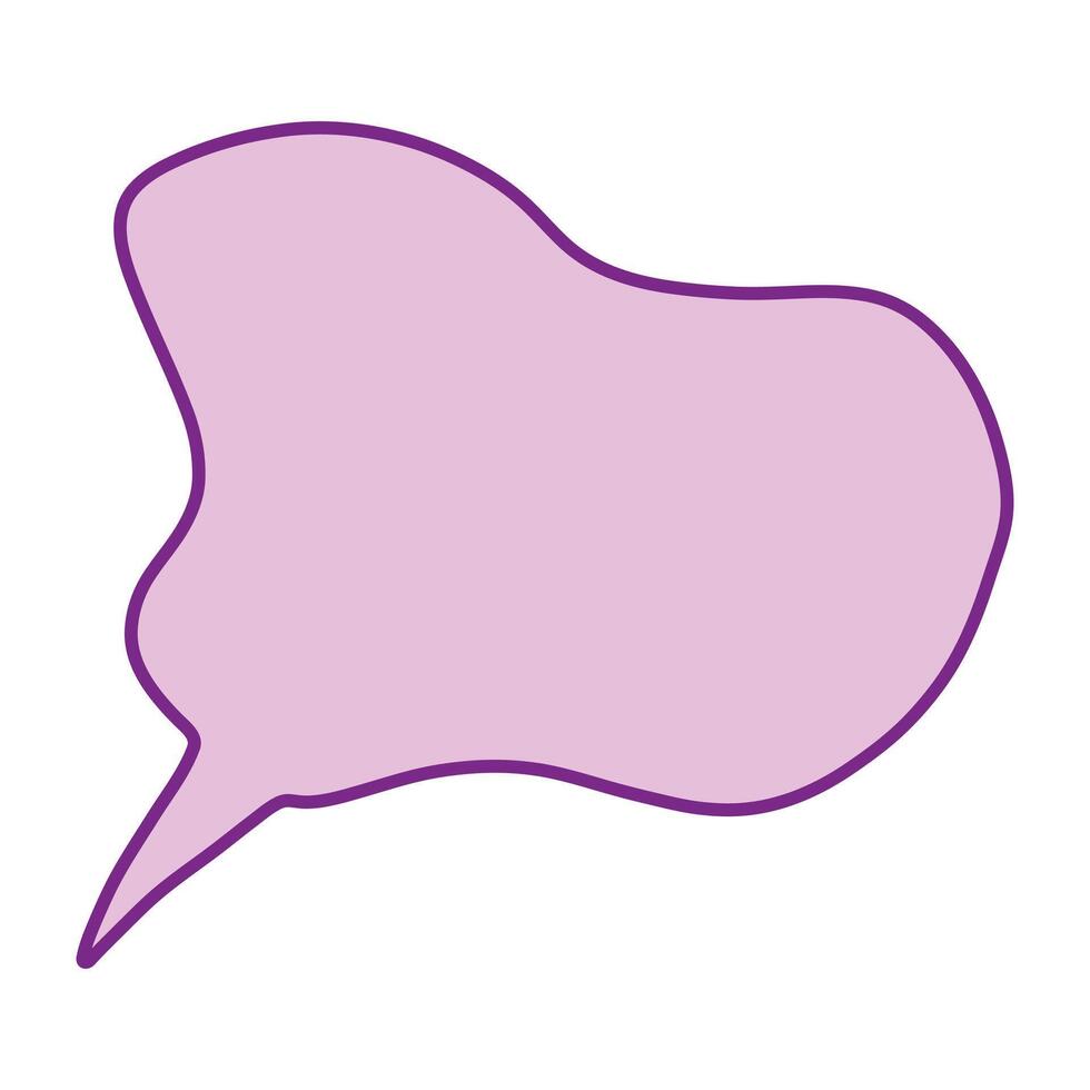 Hand drawn speech bubble Blank empty message box speak chatting Textbox frame for banners, price tags, stickers, design vector