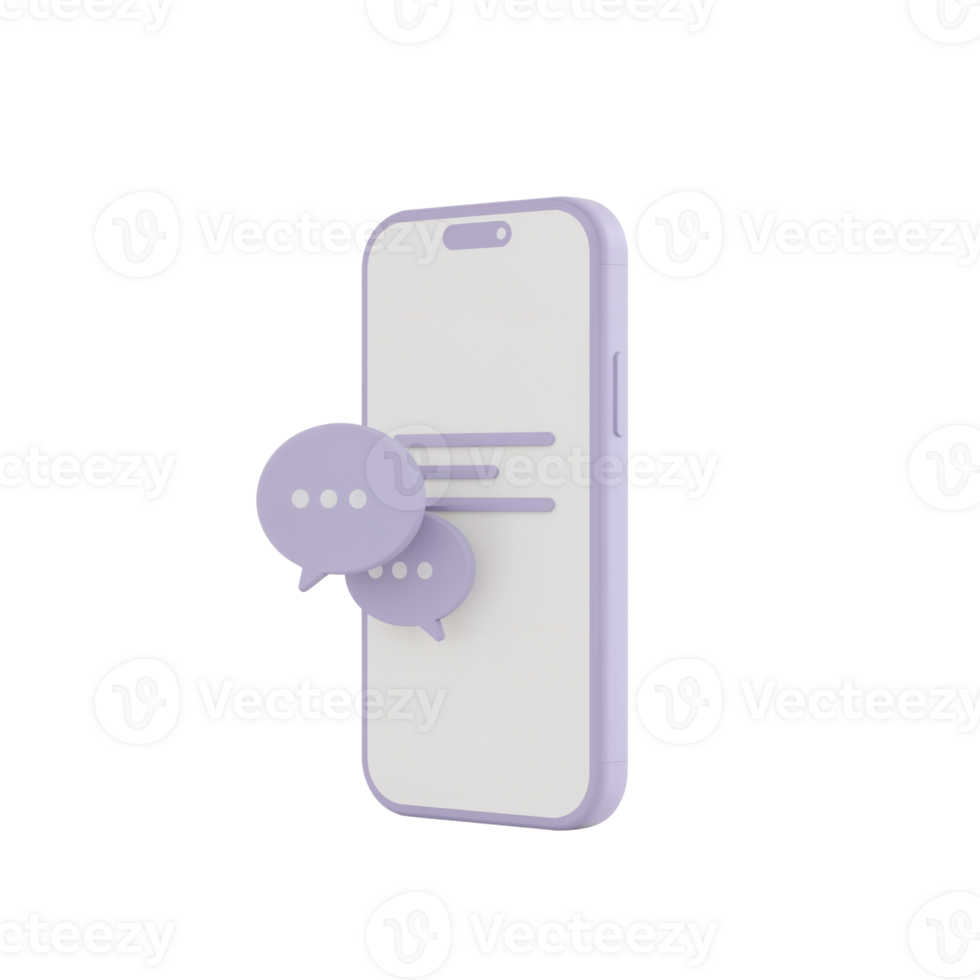 Minimalist mobile communication a smartphone displaying a message notification interface with a png