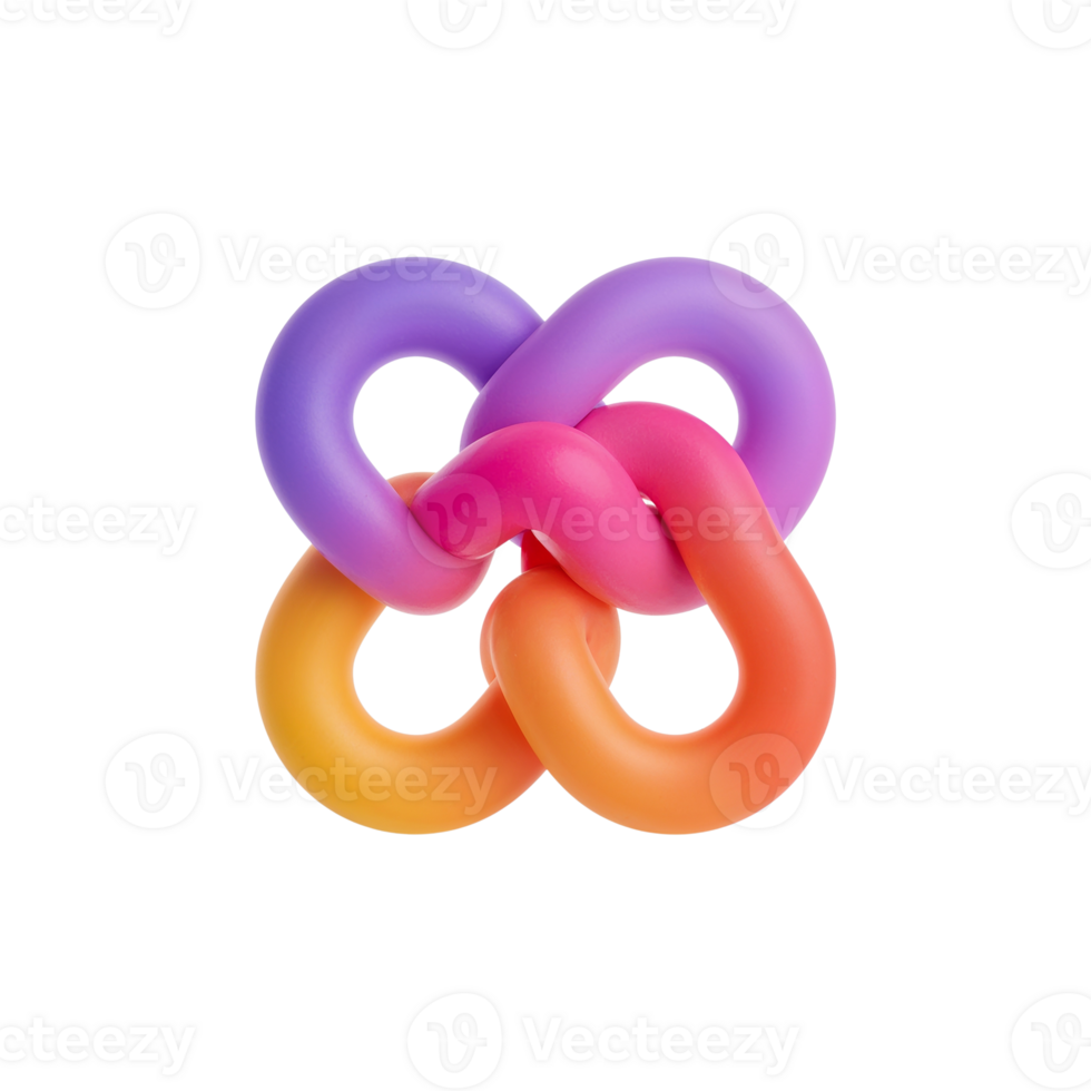 Intertwined loops create a visually engaging, dynamic pattern against an ethereal setting png