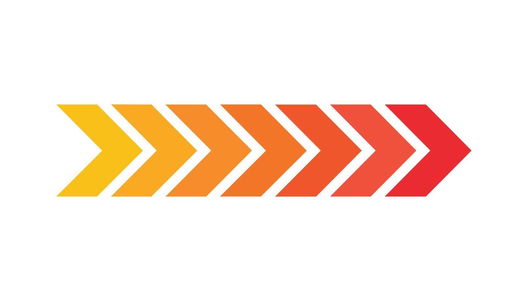 Gradient Arrow Icons Pointing Right Representing Progress, Direction, Forward Movement, Navigation, Speed, Transition, Business Growth, and Modern Digital Interface Element vector