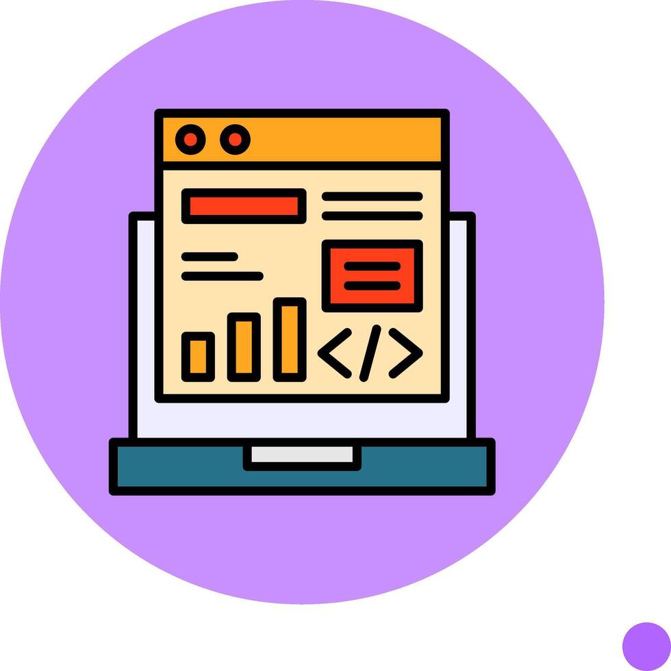 Code Deployment Filled Circle Icon Design vector