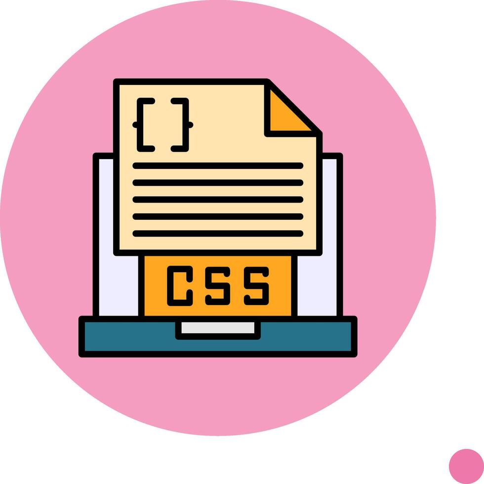 css archivo lleno circulo icono diseño vector