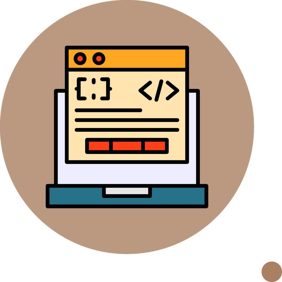 Code Processor Filled Circle Icon Design vector