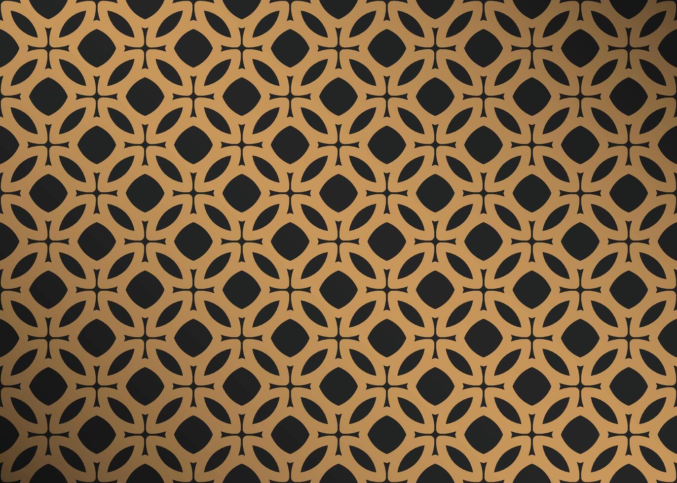 A seamless pattern of golden round ovals on a dark background serves as a decorative element for various applications, including fabric prints, tiles, wallpapers, wrapping paper, and digital prints. vector