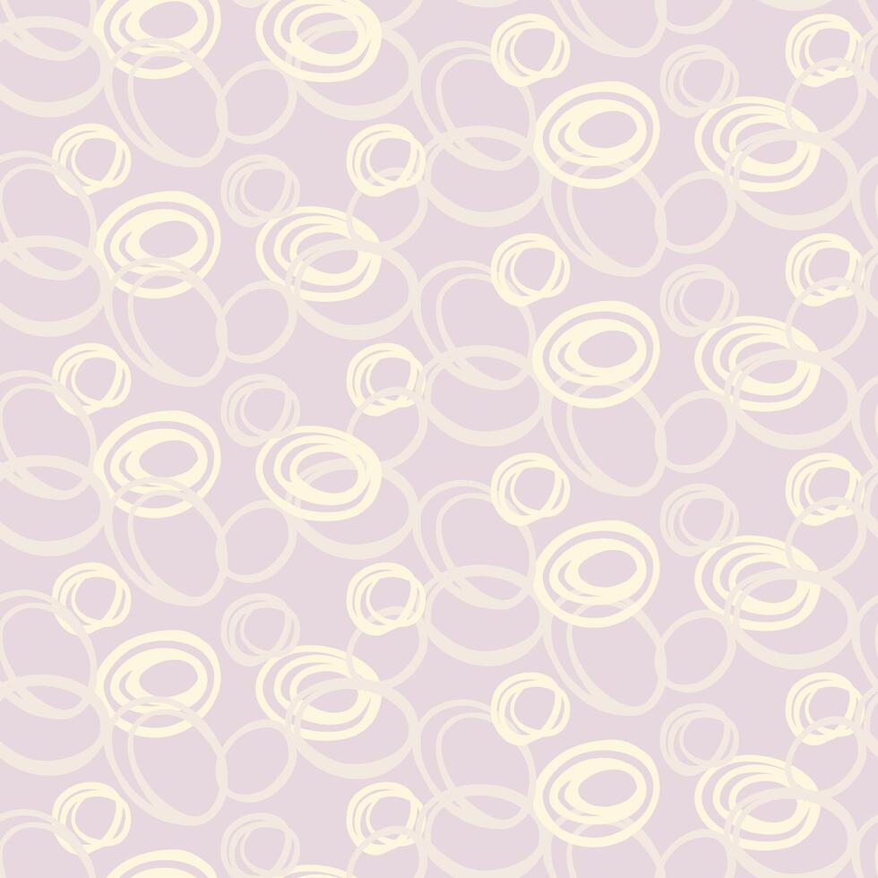 Seamless pattern with hand drawn circles in pastel tones on a light background. Abstract, playful, and modern design, perfect for textiles, wallpapers, packaging, and creative branding projects vector