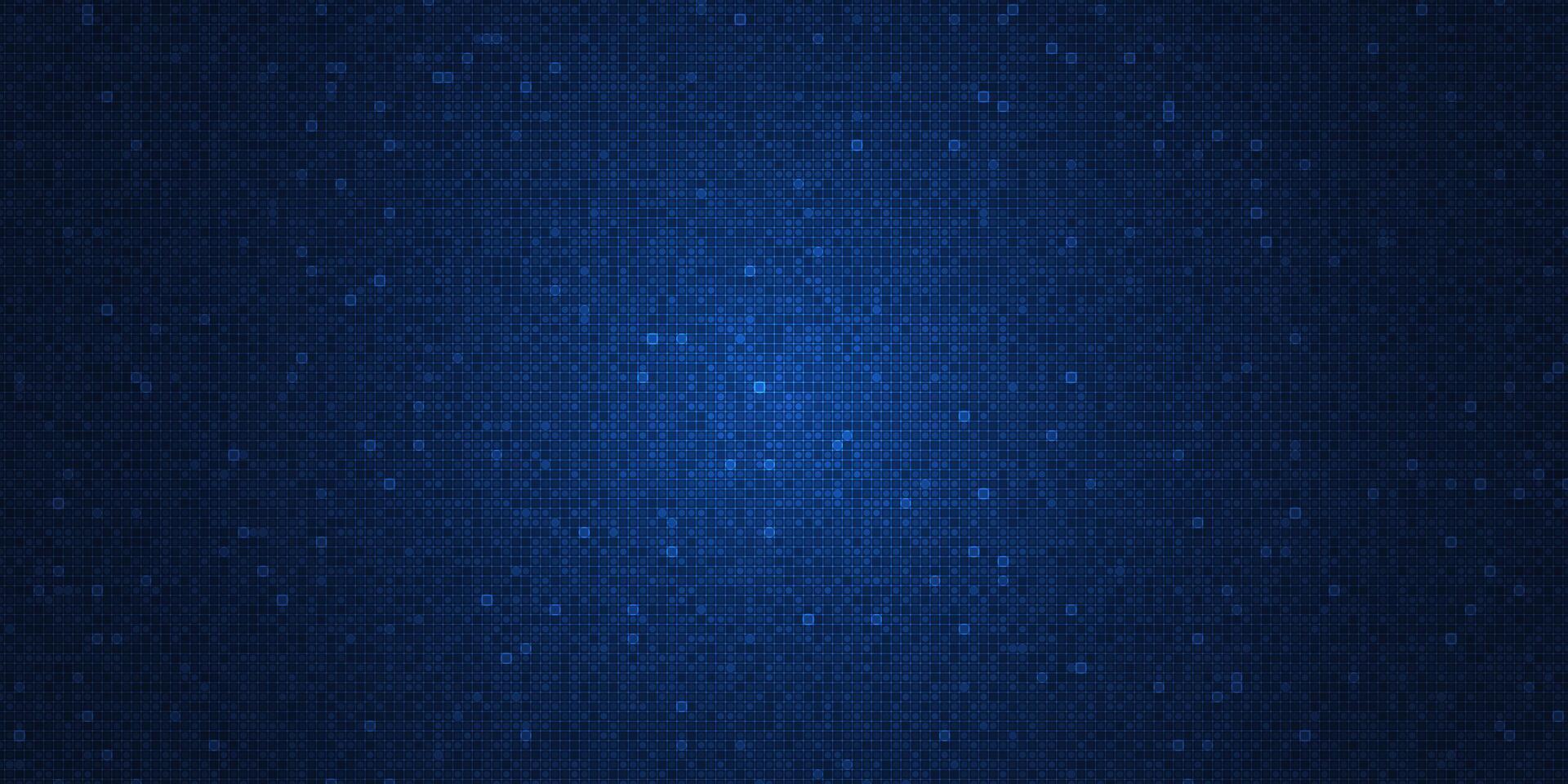Grid pixel pattern background. Illustration element with square, geometric mosaic, texture on dark blue color. Graphic design for digital datum, technology futuristic background vector