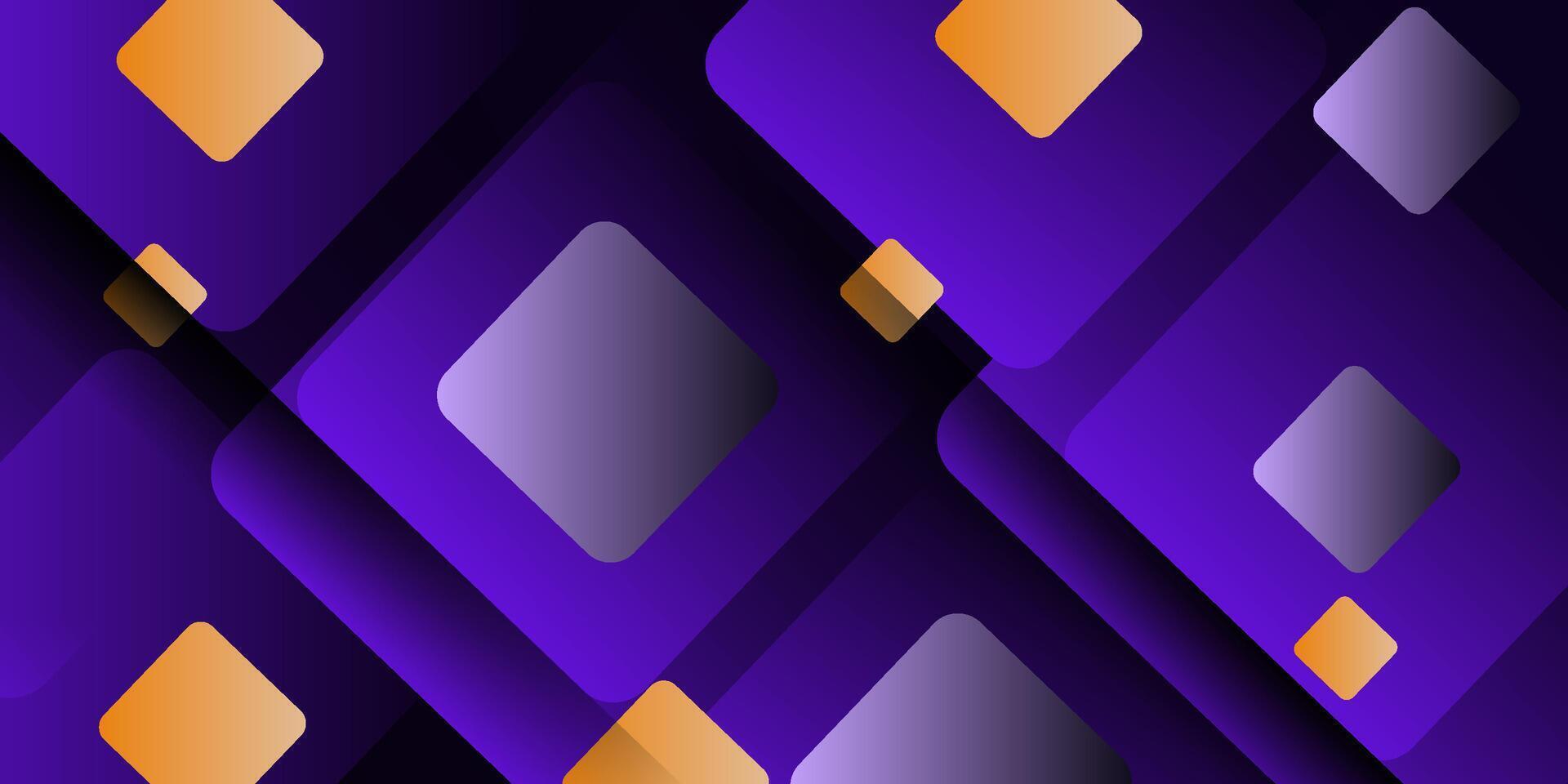Abstract soft purple and orange overlapping squares gradient background. Simple paper cut squares pattern. EPS10. vector