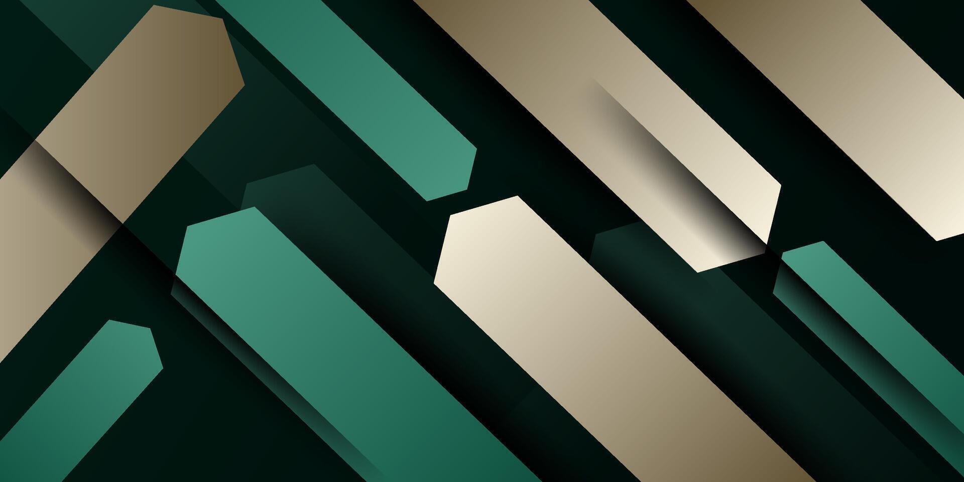 Abstract green and brown gradient dynamic color background. Overlapping paper arrow pattern design. eps10 vector