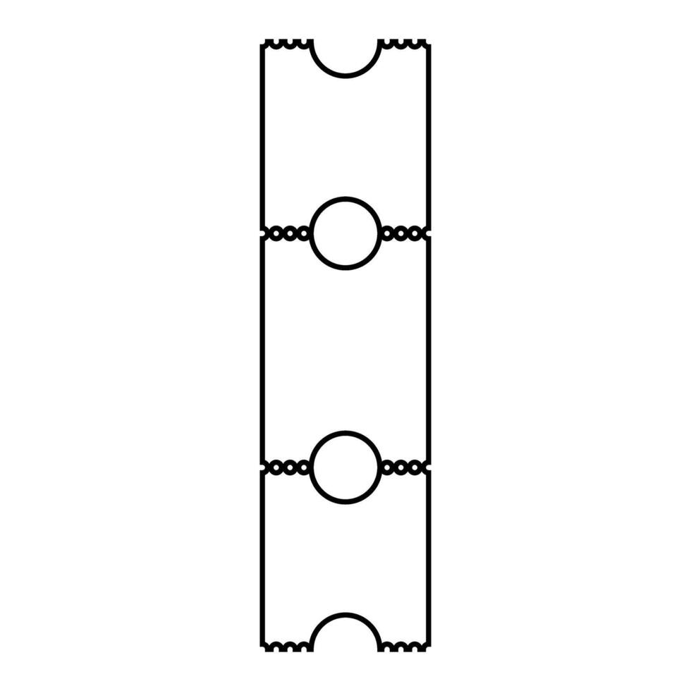 Ticket icon. Outline illustration of ticket icon for web and app. vector