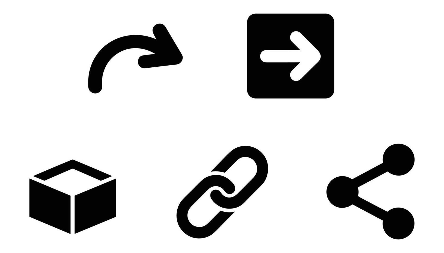 Hyperlink and Connection Symbols in Flat style vector