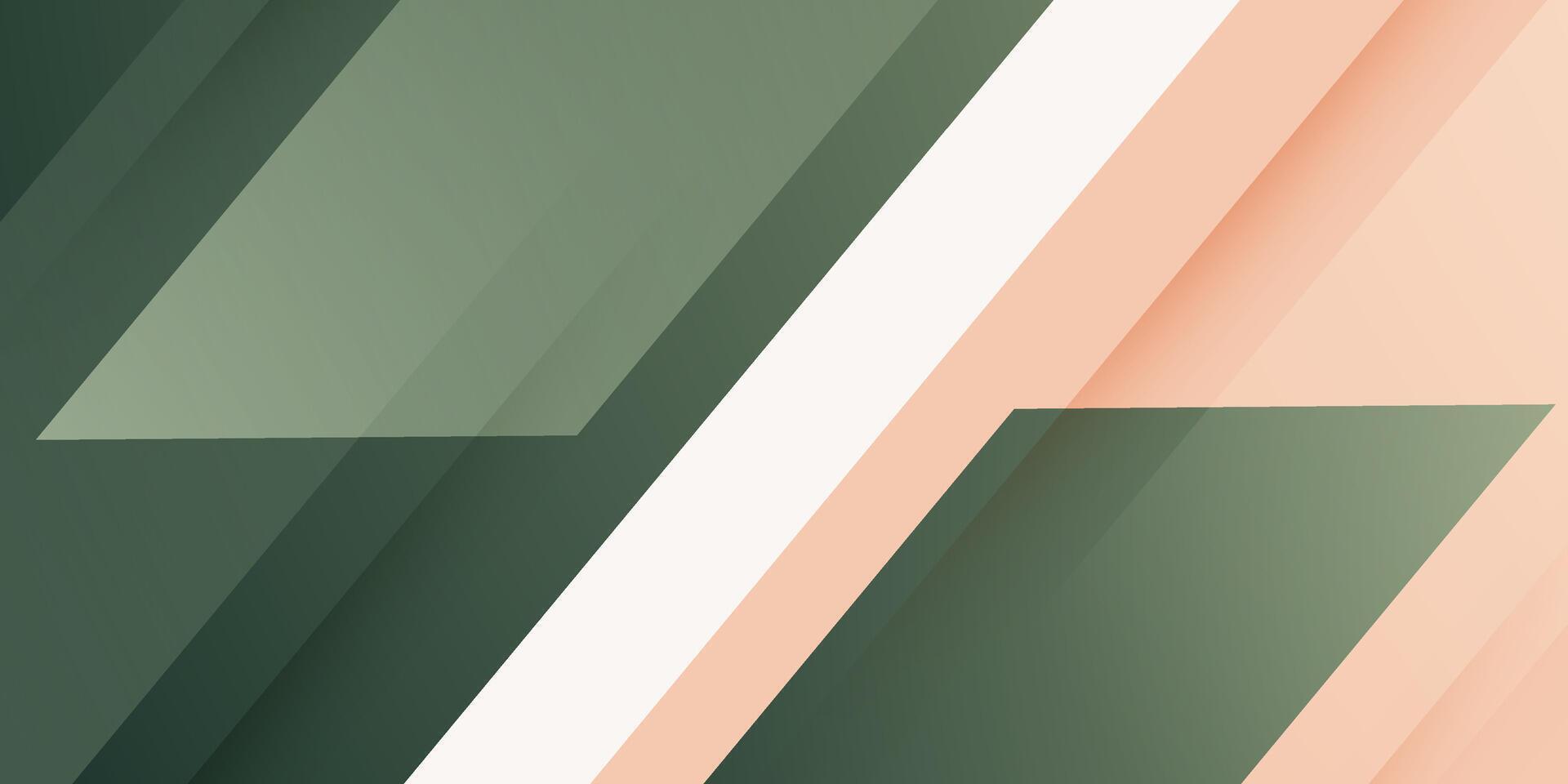 Abstract colorful green and white overlap arrow pattern background. vector