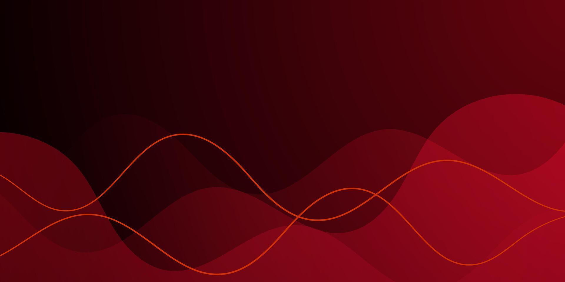 Abstract dark red wave pattern background. Simple elegant landing page design. vector