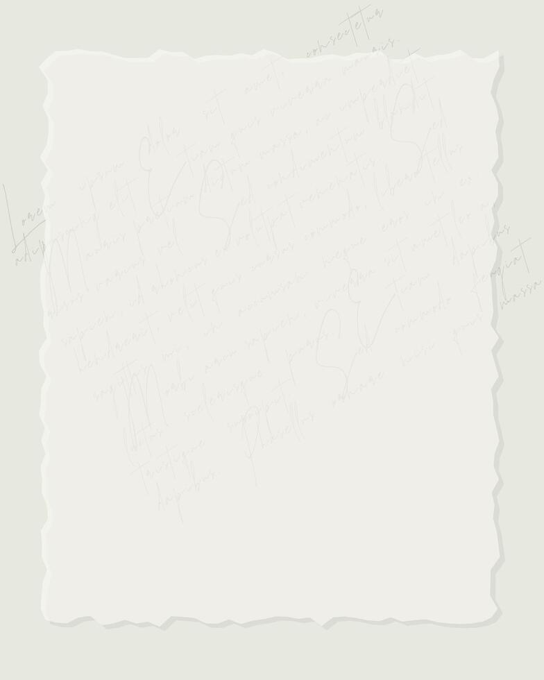 Blank form for writing reminders, notes, to-do list. Vintage scrapbooking. Old background with worn text. vector