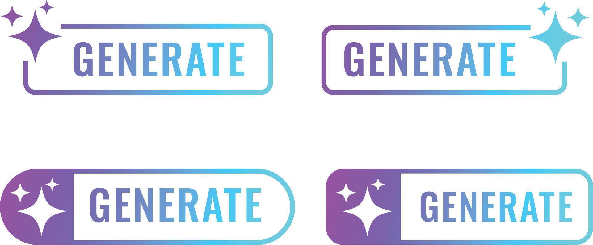 AI logo icon. Ai with sparkle star icons. Computer help assistant sign. Tools for generate from text. Large data processing concept. vector