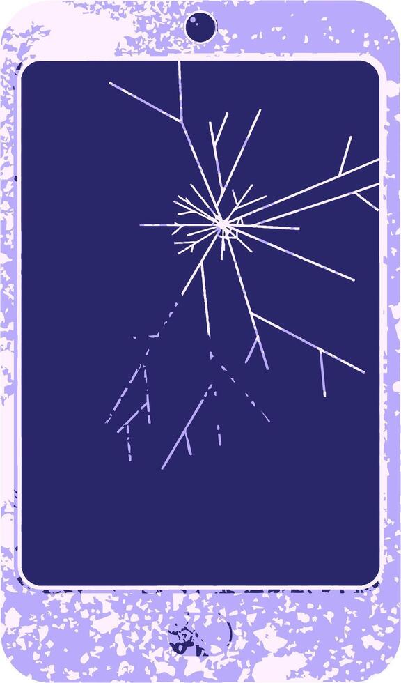 A broken window with a broken glass on it vector