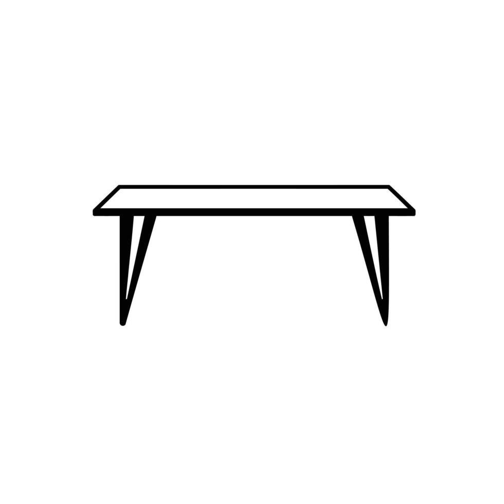 Table Icon Representing Furniture and Workspace Design vector